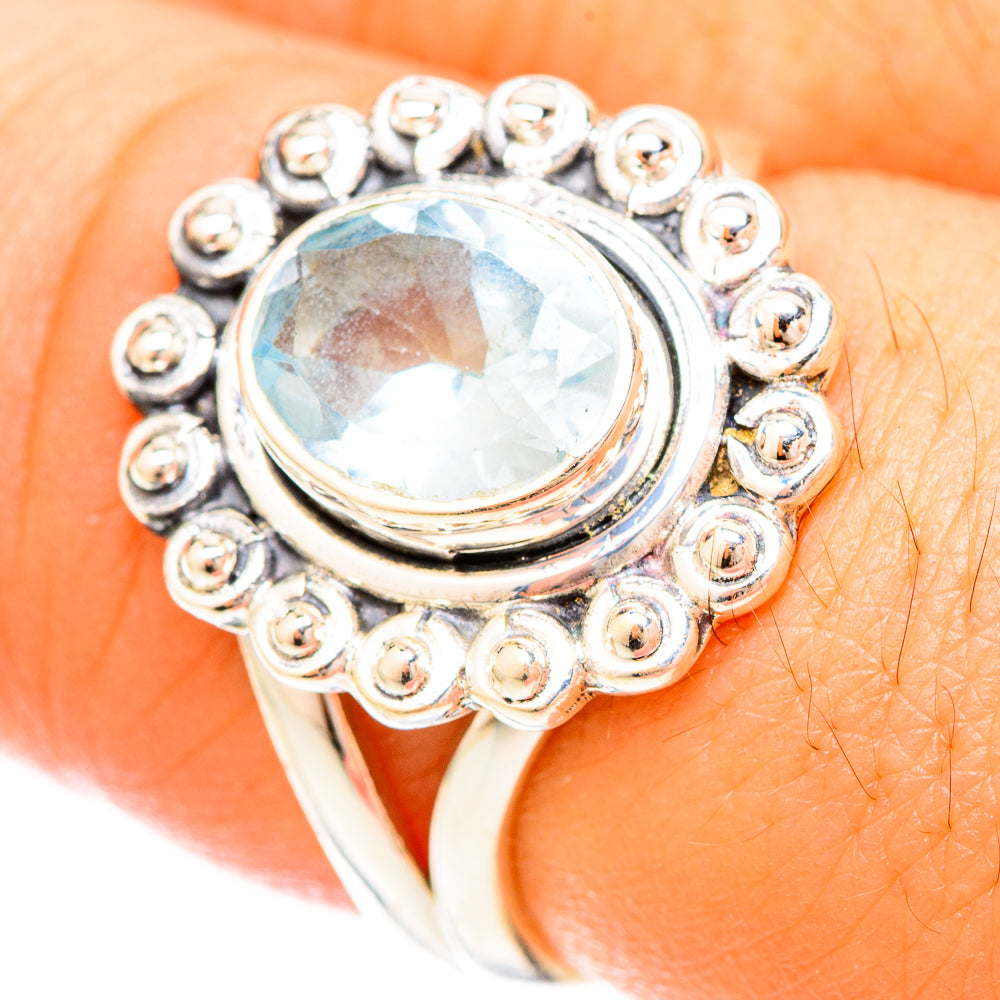 Blue Topaz Rings handcrafted by Anasilvercos - RING120245