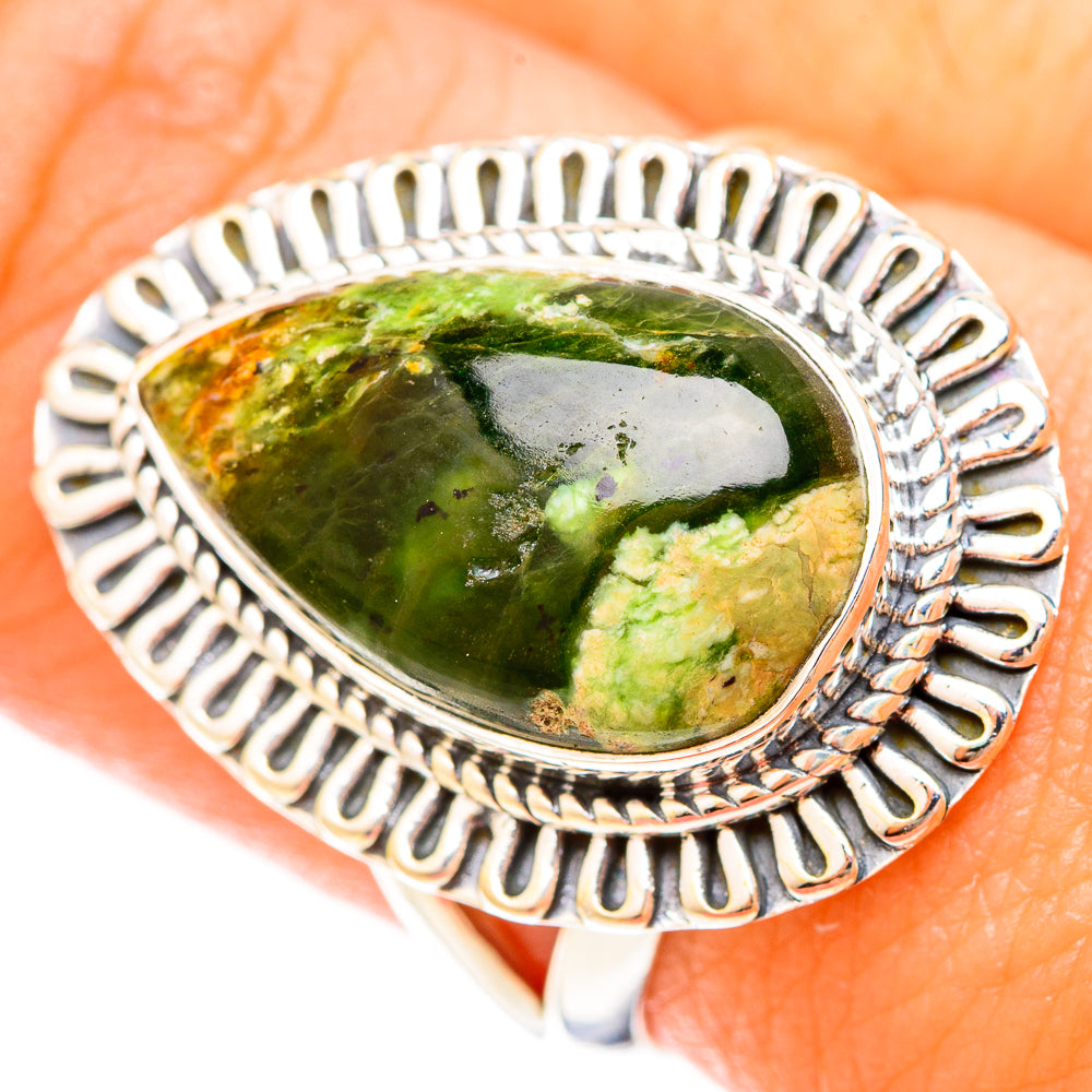 Rainforest Jasper Rings handcrafted by Anasilvercos - RING120249