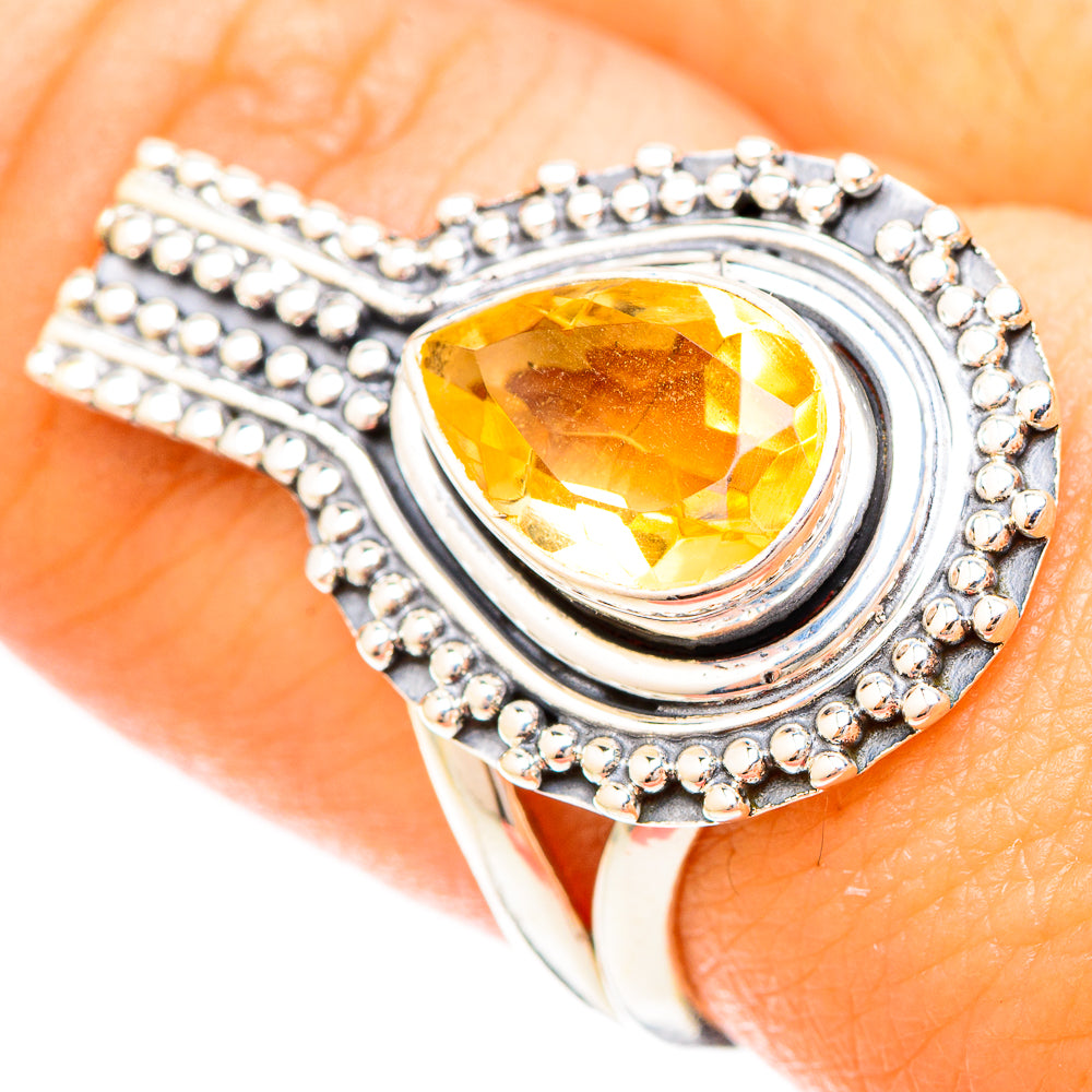 Citrine Rings handcrafted by Anasilvercos - RING120254