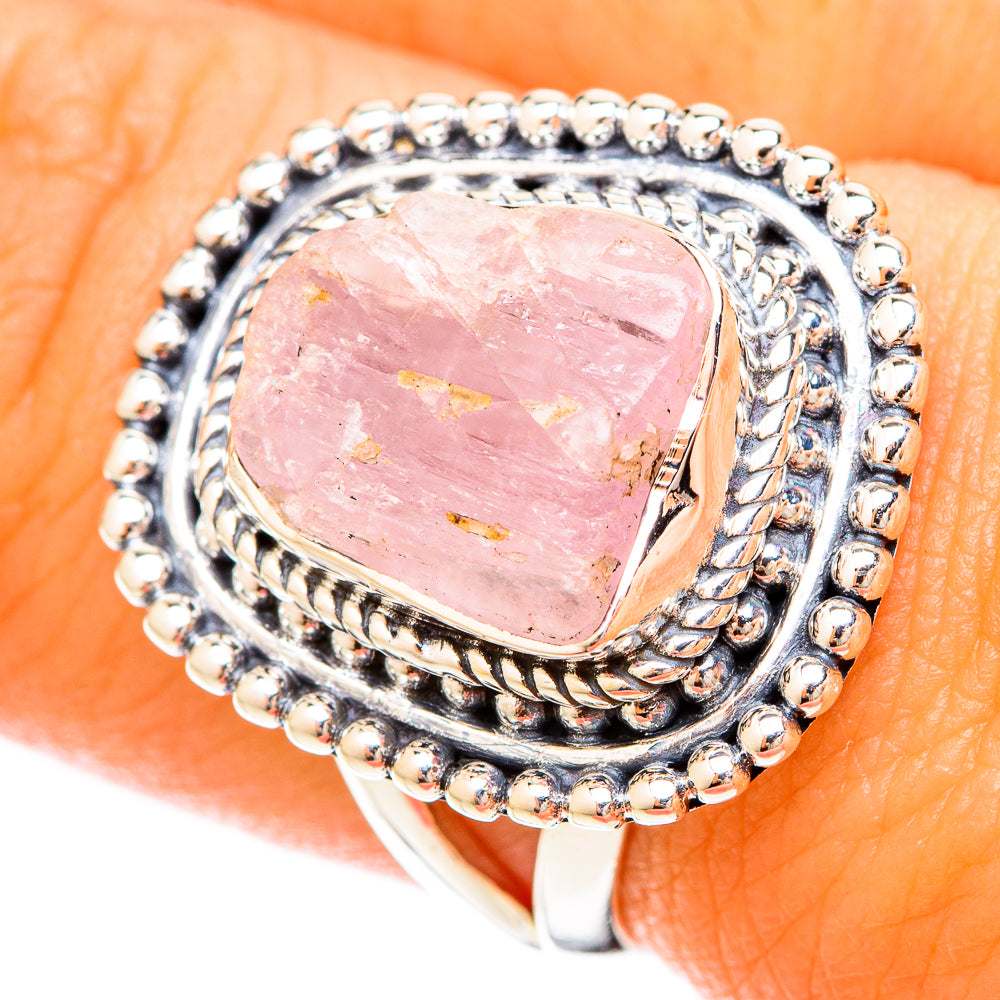 Rose Quartz Rings handcrafted by Anasilvercos - RING120257