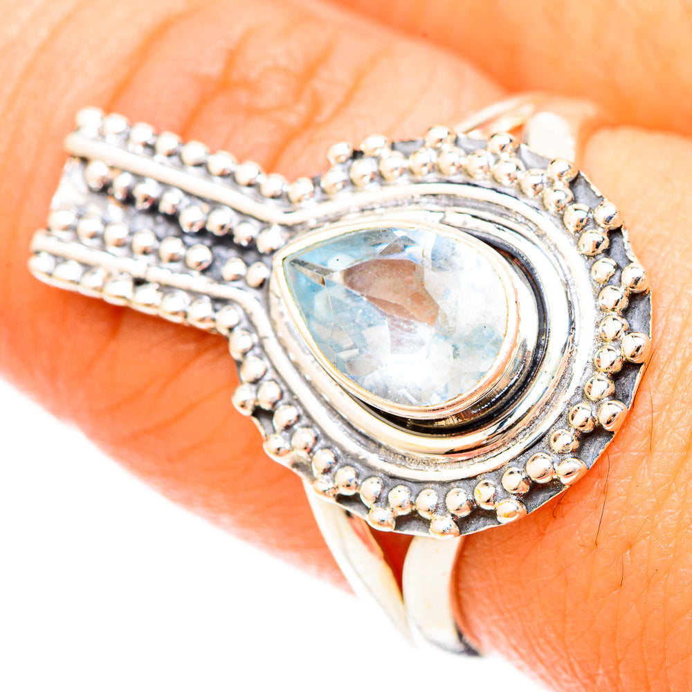 Blue Topaz Rings handcrafted by Anasilvercos - RING120274