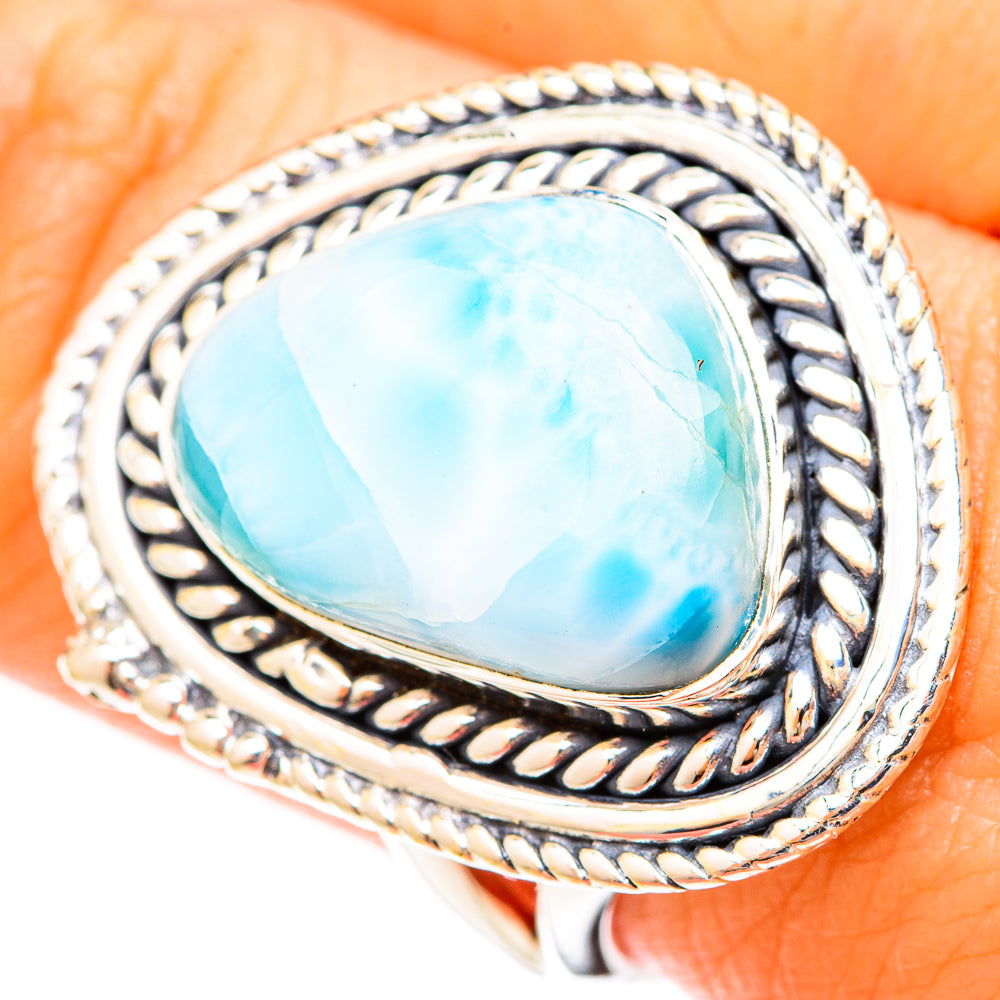 Larimar Rings handcrafted by Anasilvercos - RING120278