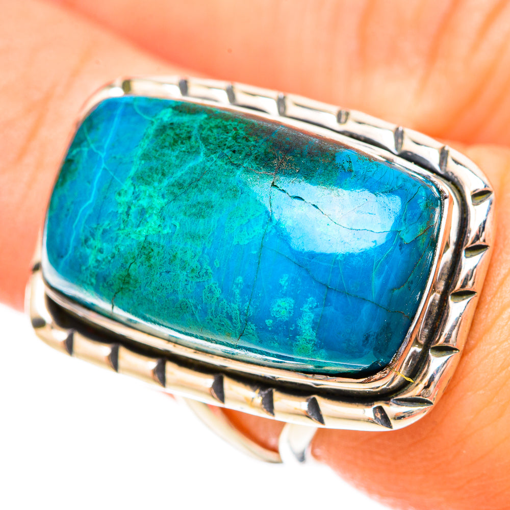 Chrysocolla Rings handcrafted by Anasilvercos - RING120283