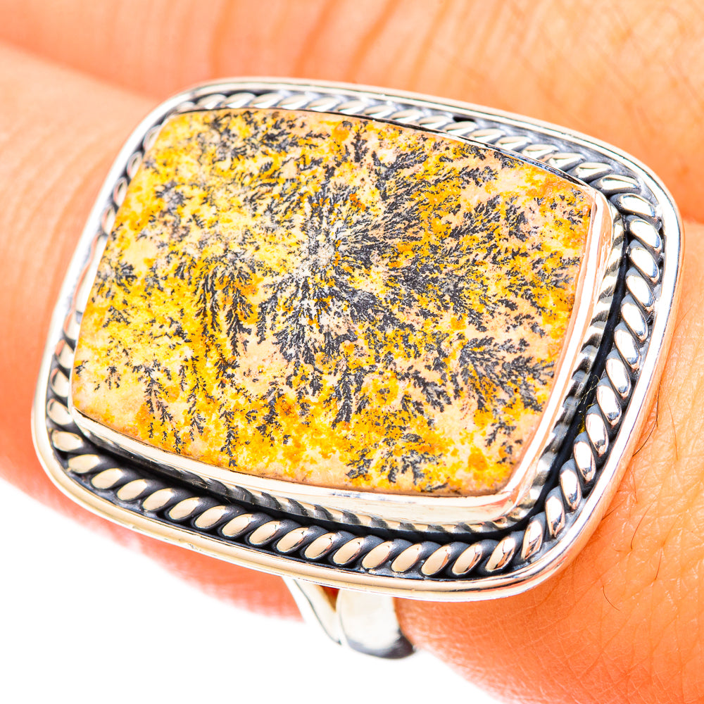 Germany Psilomelane Dendrite Rings handcrafted by Anasilvercos - RING120291