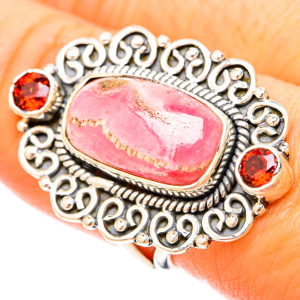 Rhodochrosite Rings handcrafted by Anasilvercos - RING120297