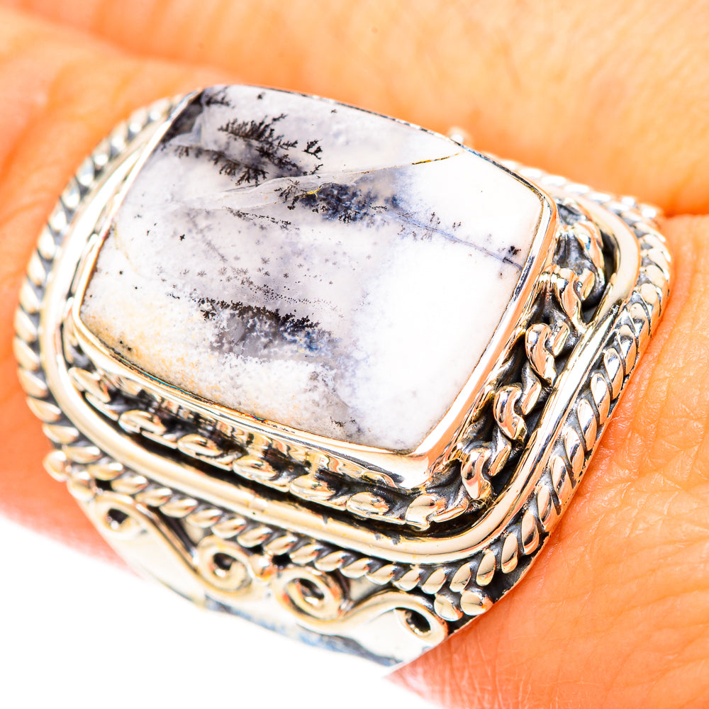 Dendritic Opal Rings handcrafted by Anasilvercos - RING120311