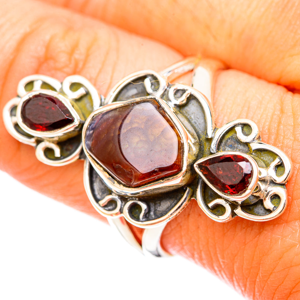 Mexican Fire Agate Rings handcrafted by Anasilvercos - RING120319