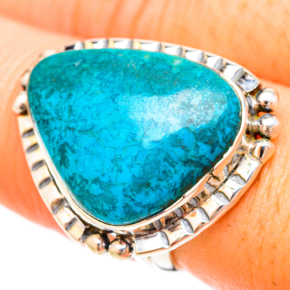 Chrysocolla Rings handcrafted by Anasilvercos - RING120325