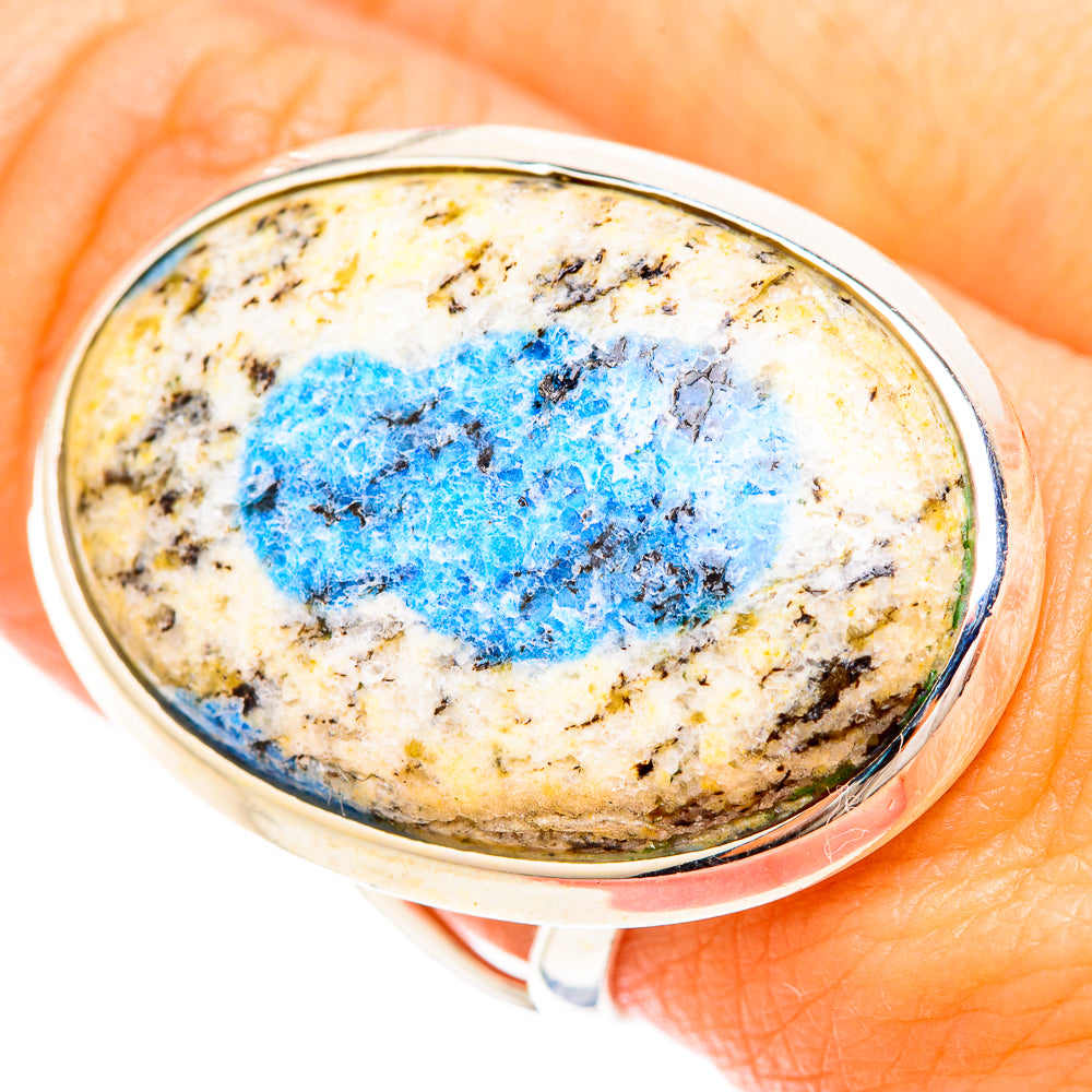 K2 Blue Azurite Rings handcrafted by Anasilvercos - RING120334