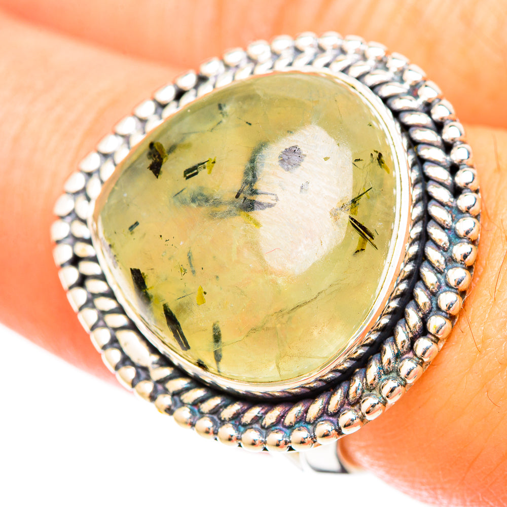 Prehnite Rings handcrafted by Anasilvercos - RING120335