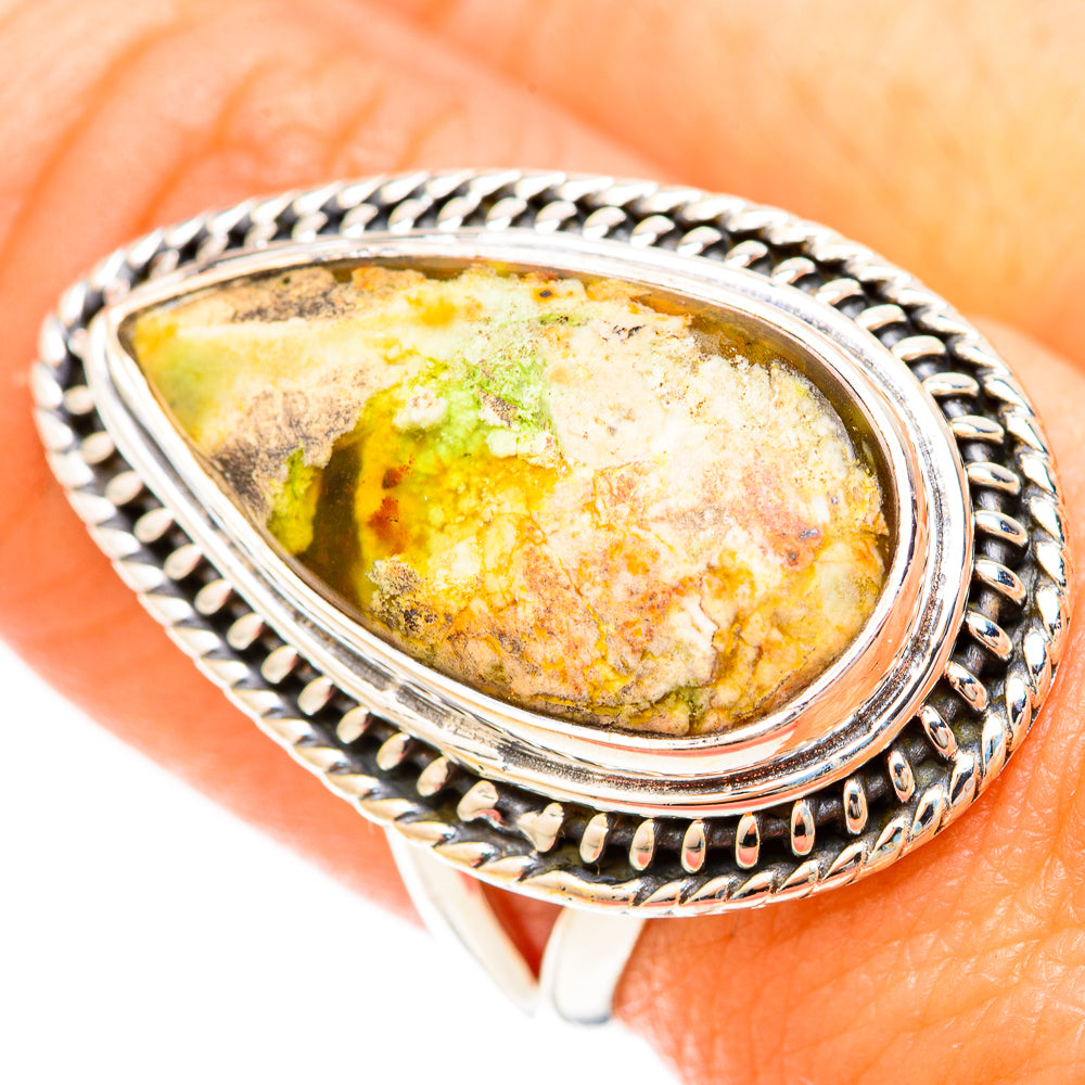 Plume Agate Rings handcrafted by Anasilvercos - RING120336