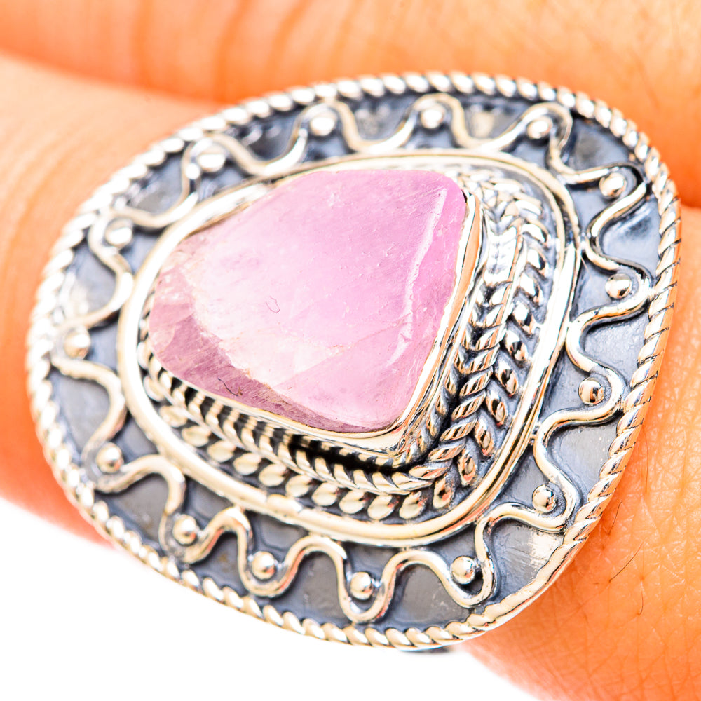Rose Quartz Rings handcrafted by Anasilvercos - RING120352