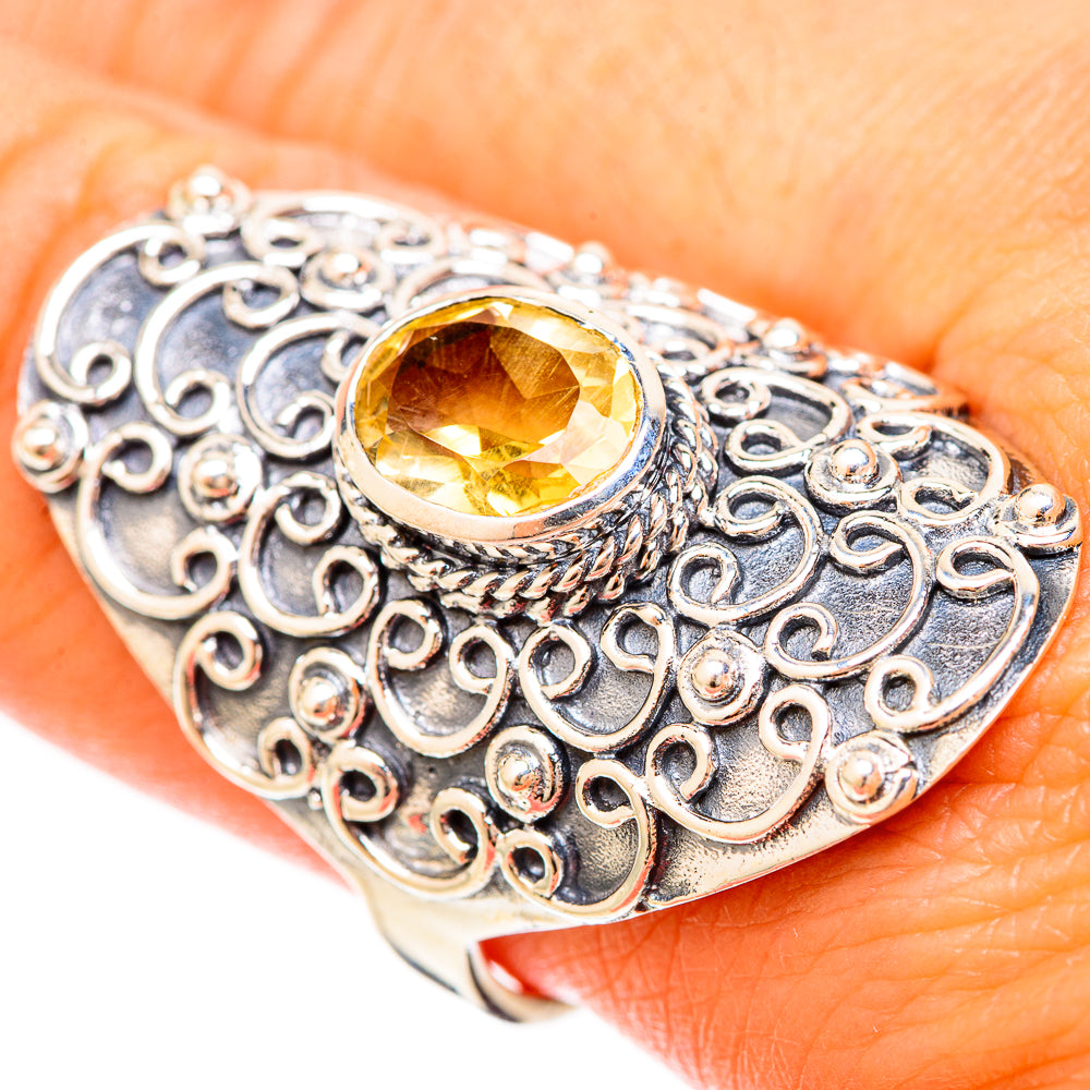 Citrine Rings handcrafted by Anasilvercos - RING120353