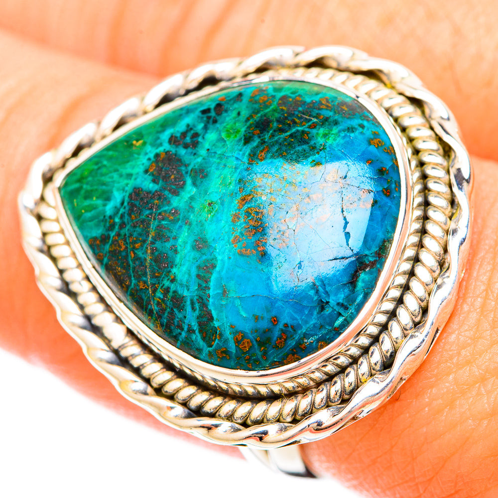 Chrysocolla Rings handcrafted by Anasilvercos - RING120369