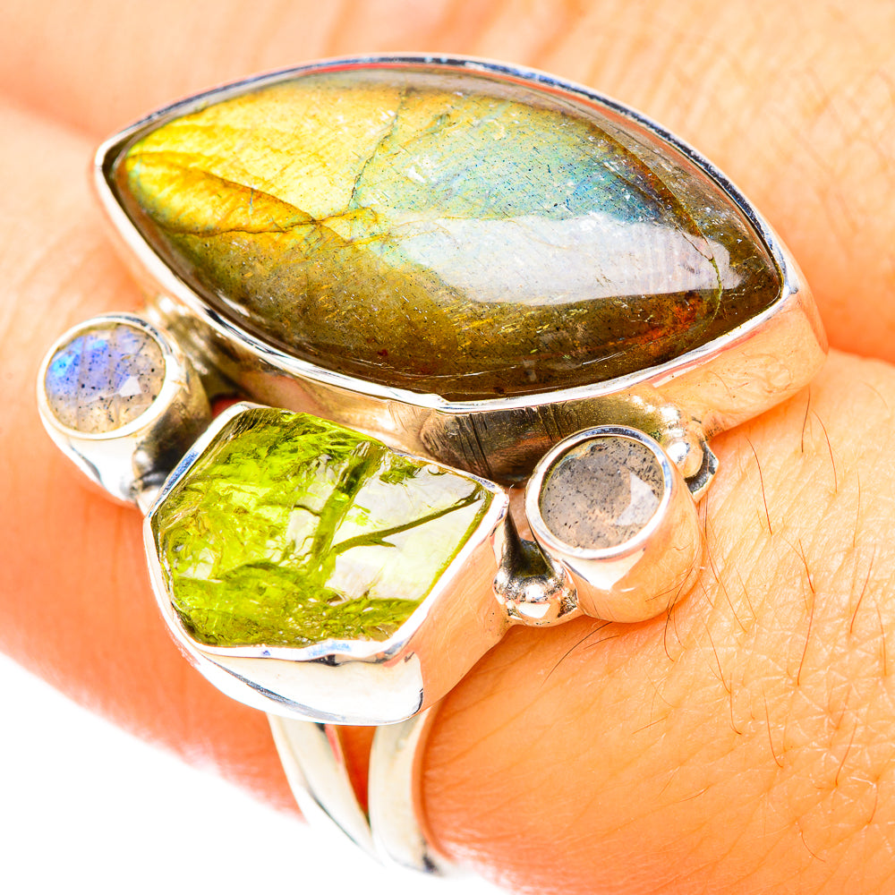 Labradorite Rings handcrafted by Anasilvercos - RING120370