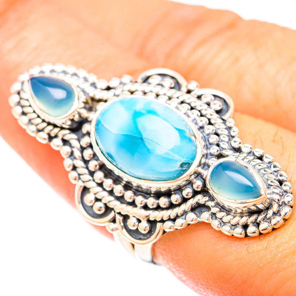 Larimar Rings handcrafted by Anasilvercos - RING120379