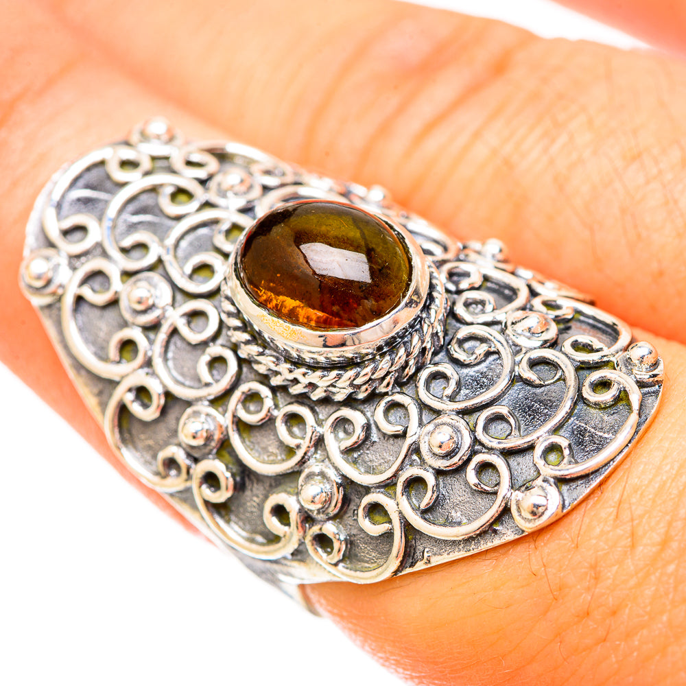 Green Tourmaline Rings handcrafted by Anasilvercos - RING120387