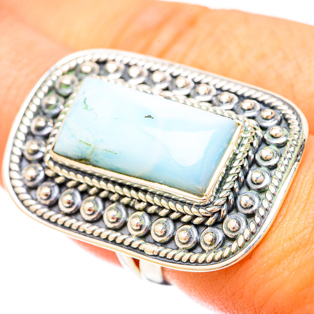 Larimar Rings handcrafted by Anasilvercos - RING120417