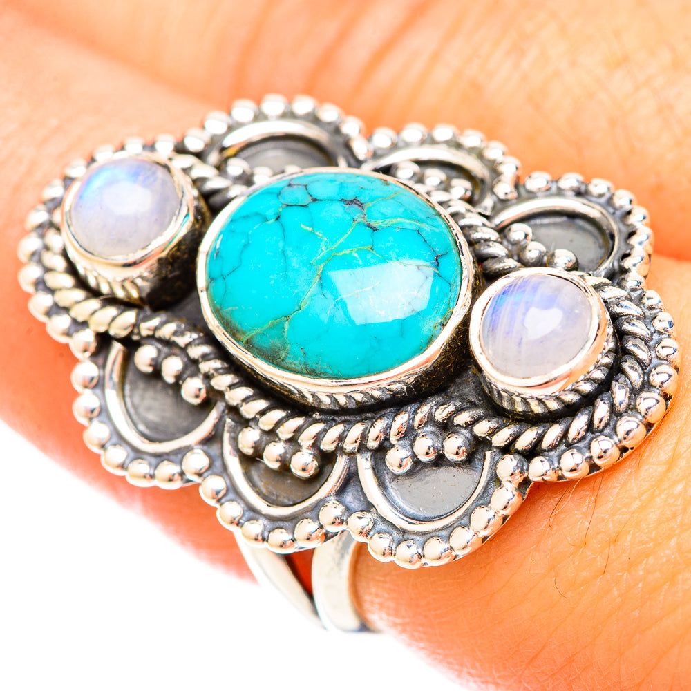 Tibetan Turquoise Rings handcrafted by Anasilvercos - RING120420