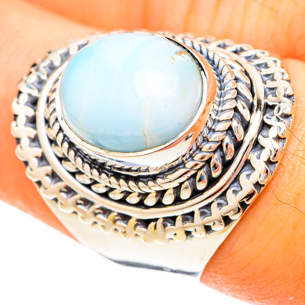 Larimar Rings handcrafted by Anasilvercos - RING120423