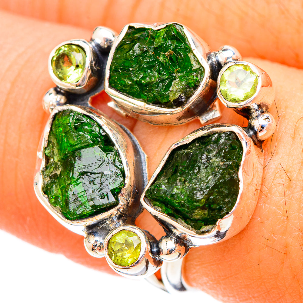 Chrome Diopside Rings handcrafted by Anasilvercos - RING120430