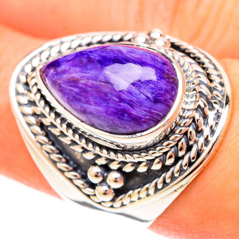 Charoite Rings handcrafted by Anasilvercos - RING120447