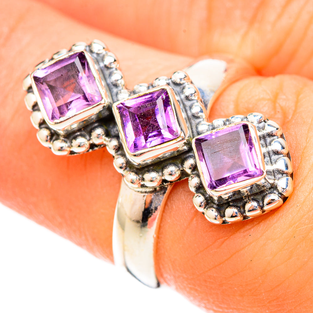 Amethyst Rings handcrafted by Anasilvercos - RING120448