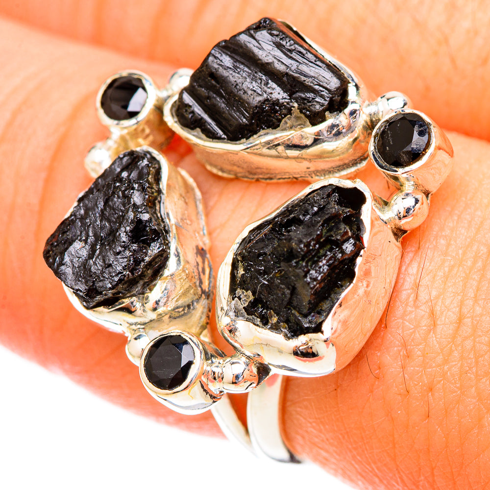 Black Tourmaline Rings handcrafted by Anasilvercos - RING120449
