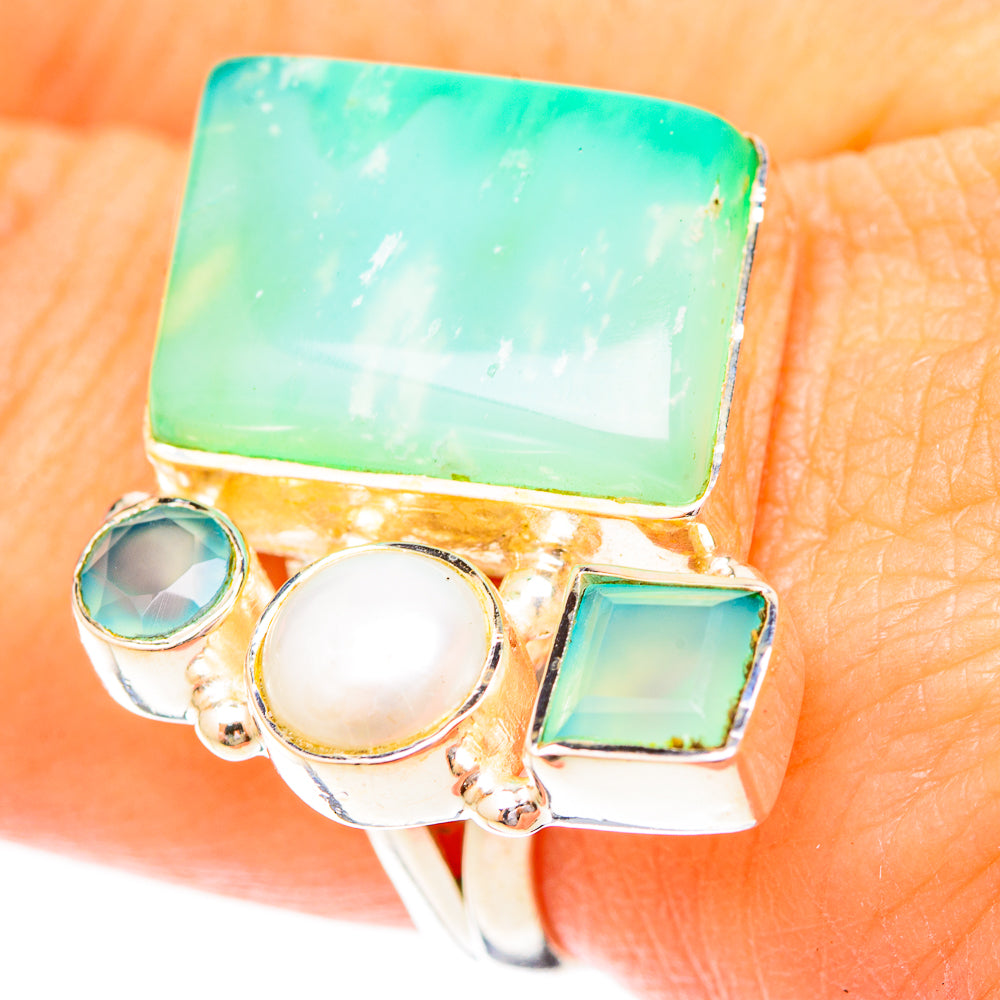 Chrysoprase Rings handcrafted by Anasilvercos - RING120468