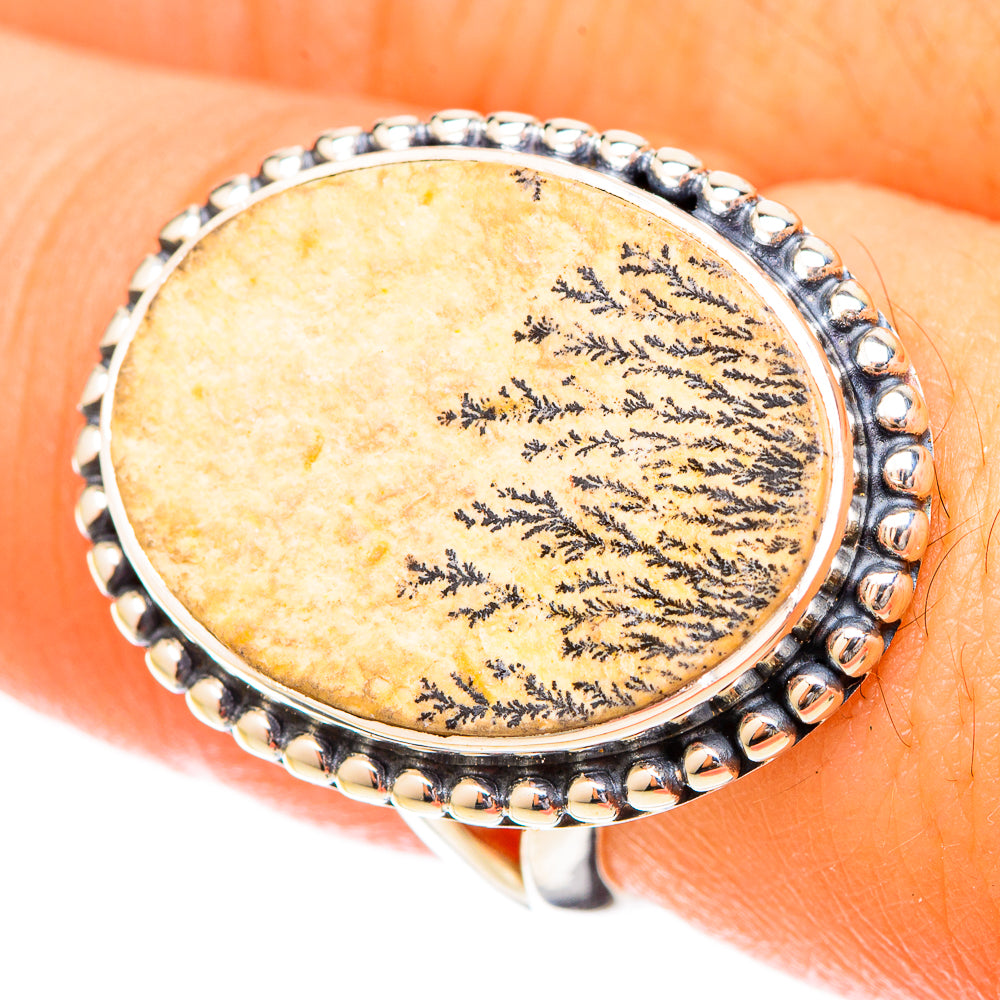 Germany Psilomelane Dendrite Rings handcrafted by Anasilvercos - RING120473