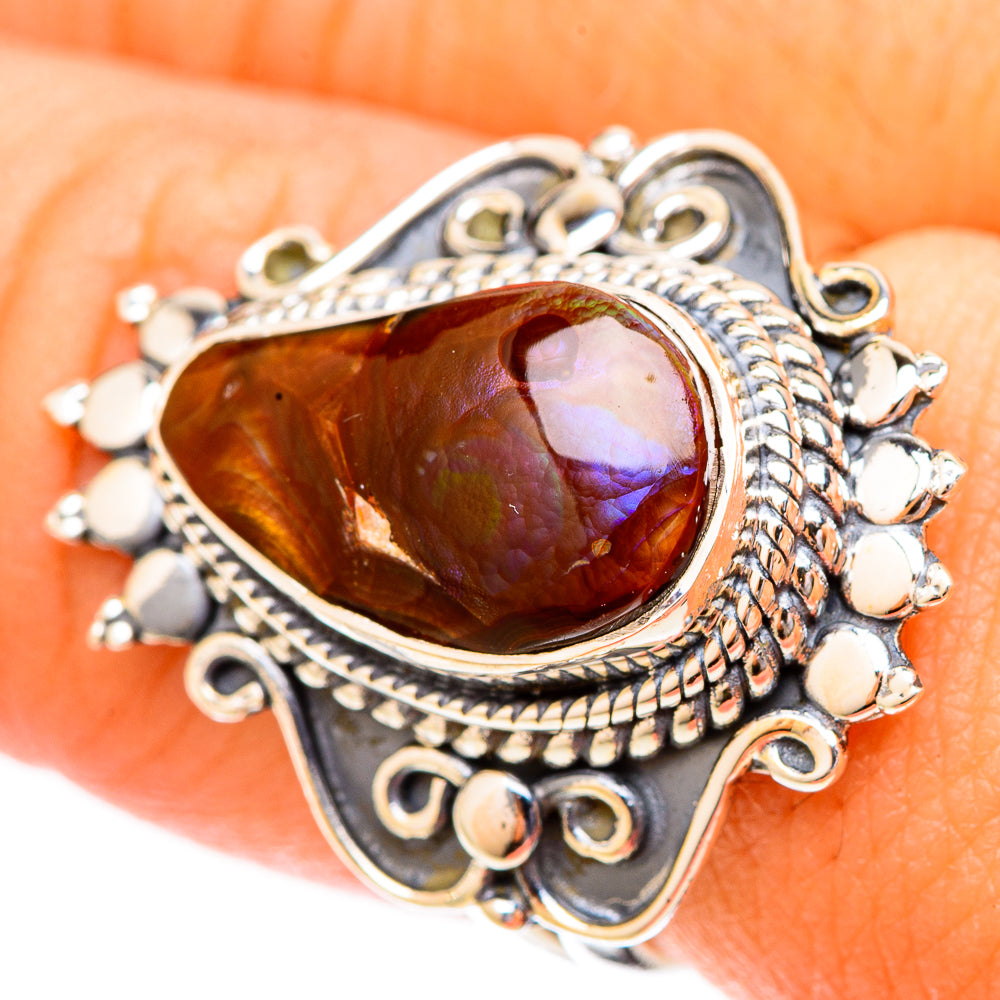 Mexican Fire Agate Rings handcrafted by Anasilvercos - RING120474