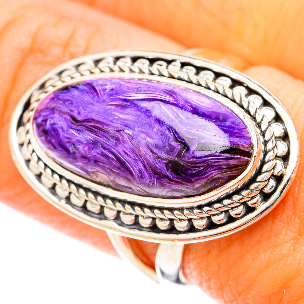 Charoite Rings handcrafted by Anasilvercos - RING120485