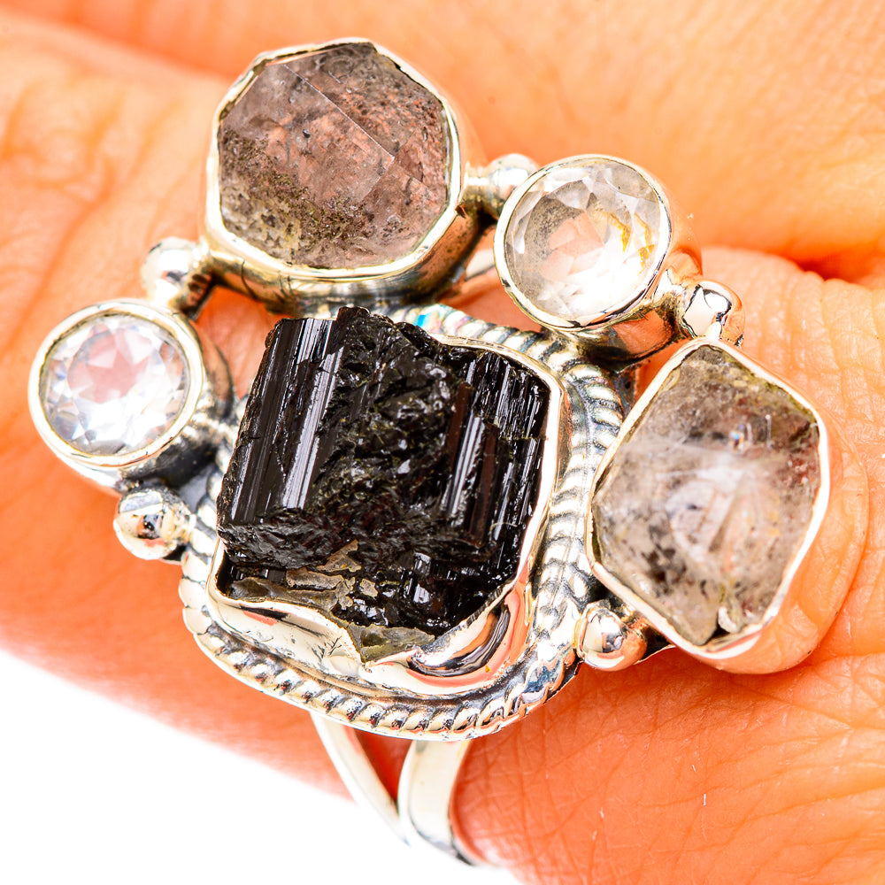 Black Tourmaline Rings handcrafted by Anasilvercos - RING120487