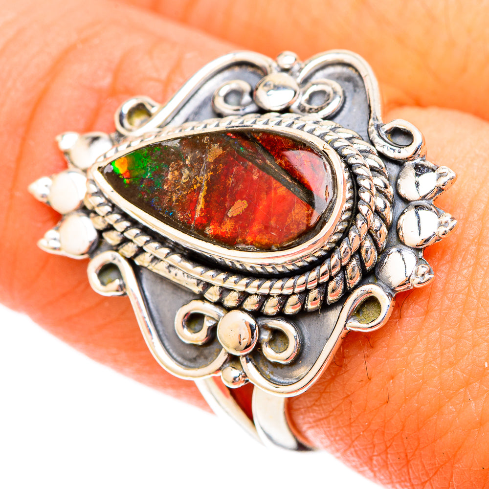 Ammolite Rings handcrafted by Anasilvercos - RING120495