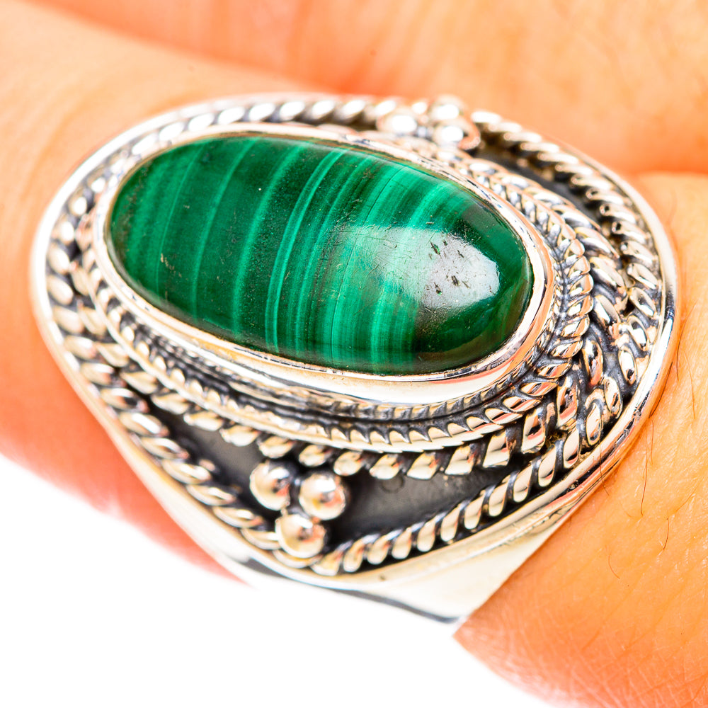 Malachite Rings handcrafted by Anasilvercos - RING120506