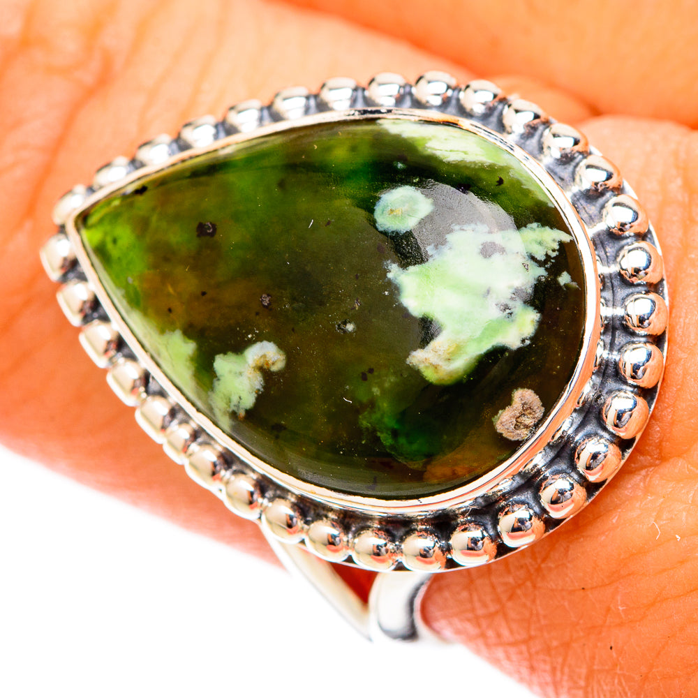 Australian Green Opal Rings handcrafted by Anasilvercos - RING120509
