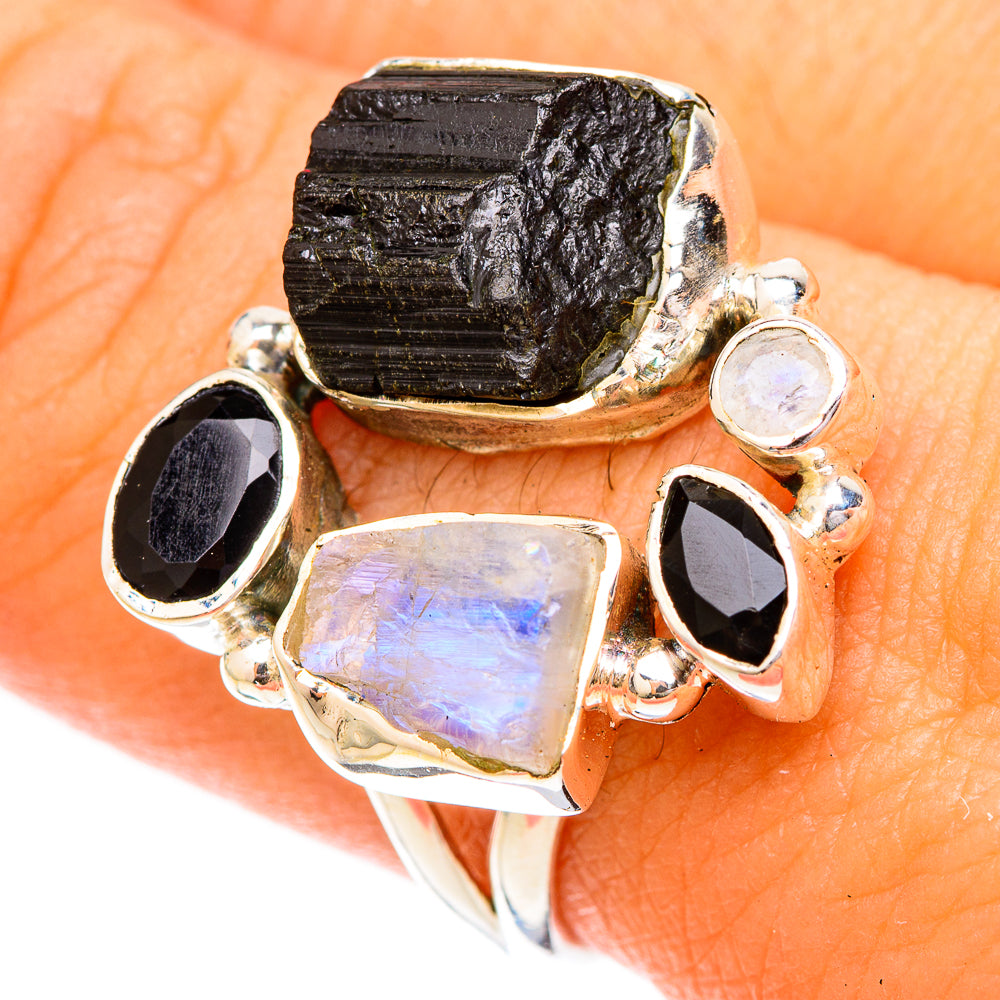 Black Tourmaline Rings handcrafted by Anasilvercos - RING120525