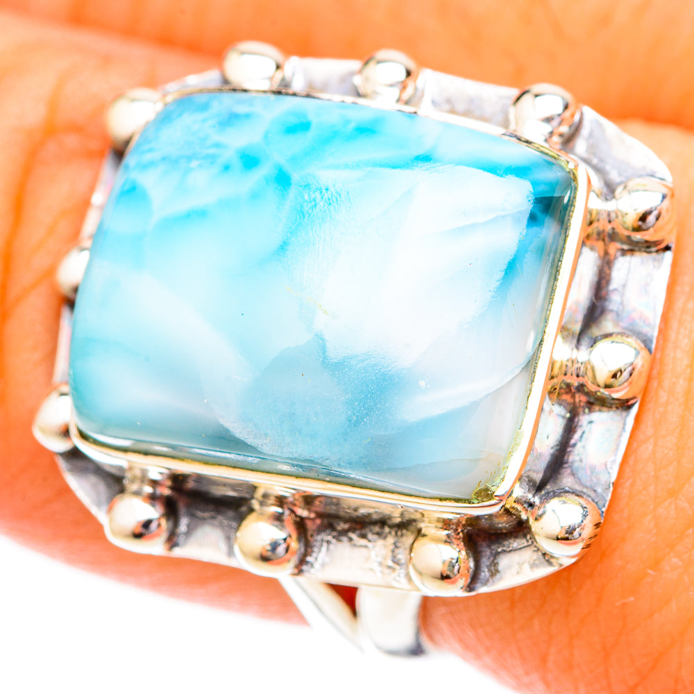 Larimar Rings handcrafted by Anasilvercos - RING120533