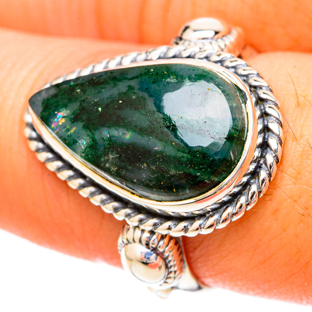Green Aventurine Rings handcrafted by Anasilvercos - RING120541