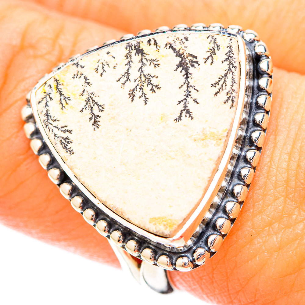 Germany Psilomelane Dendrite Rings handcrafted by Anasilvercos - RING120546