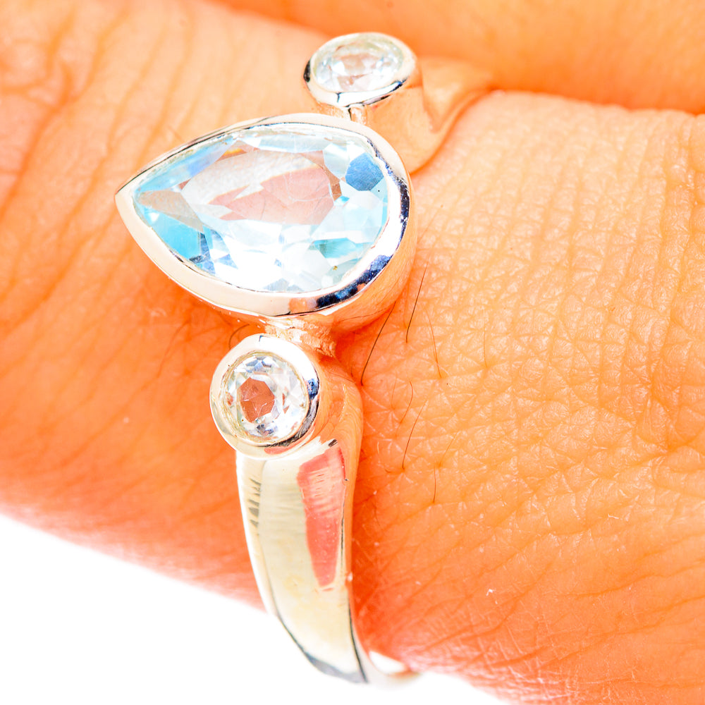 Blue Topaz Rings handcrafted by Anasilvercos - RING120571