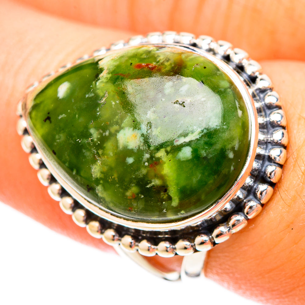 Australian Green Opal Rings handcrafted by Anasilvercos - RING120573
