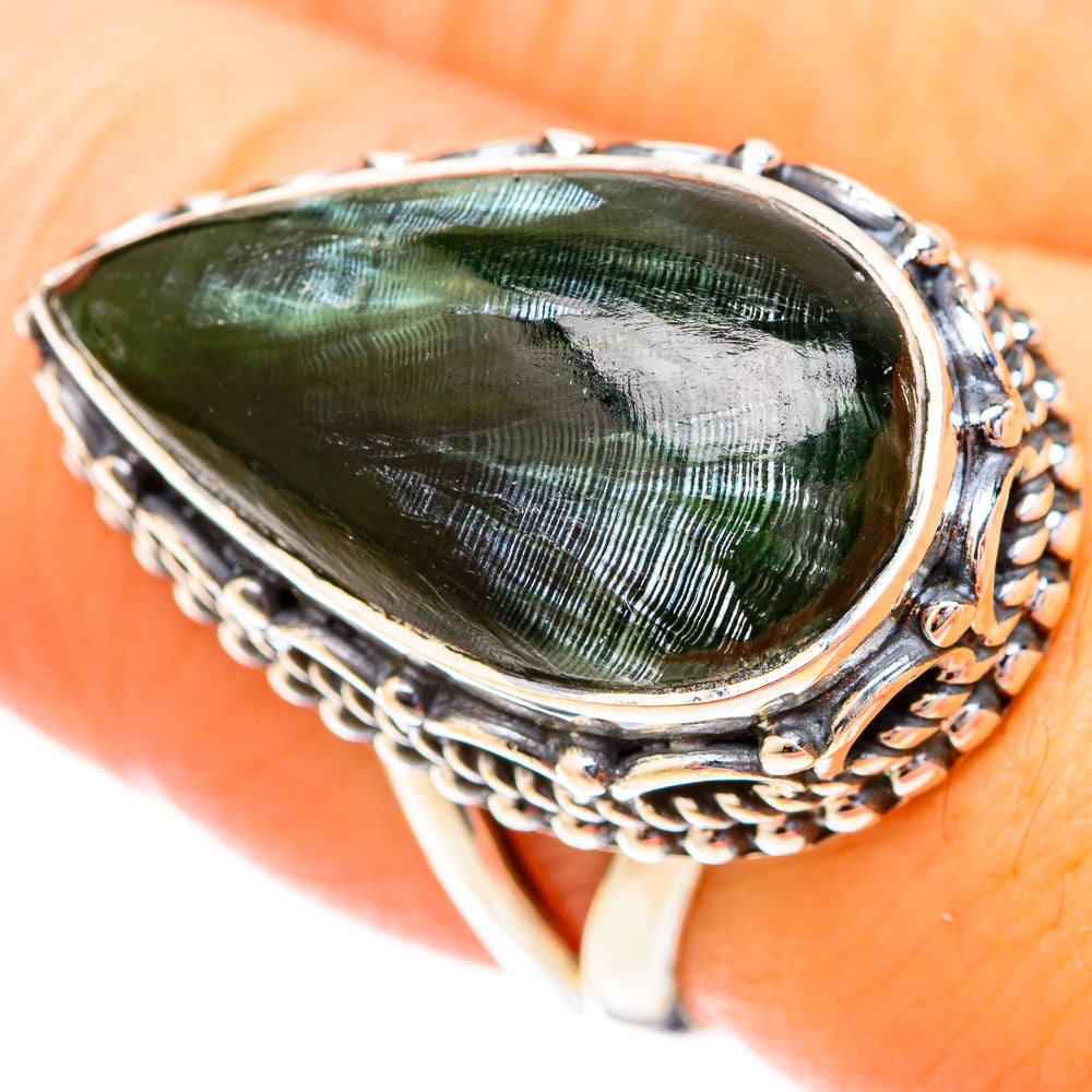 Seraphinite Rings handcrafted by Anasilvercos - RING120576