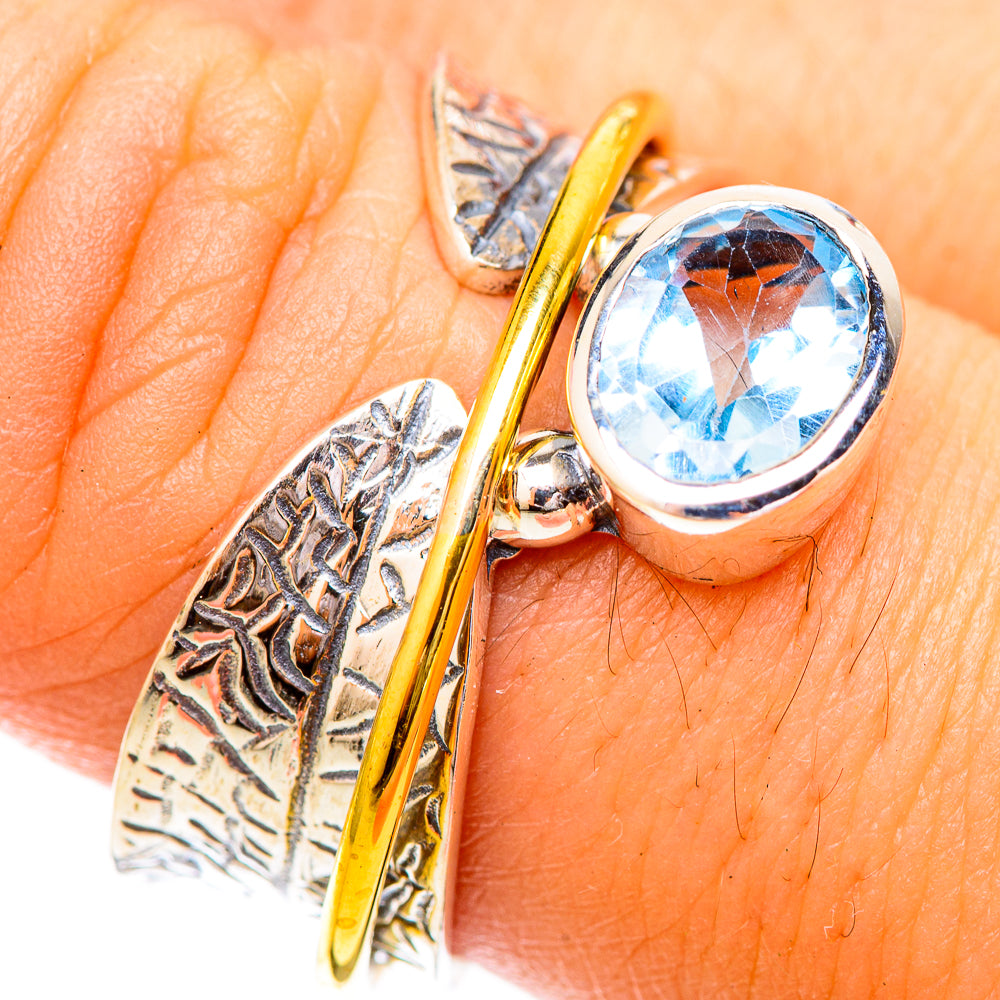 Blue Topaz Rings handcrafted by Anasilvercos - RING120602