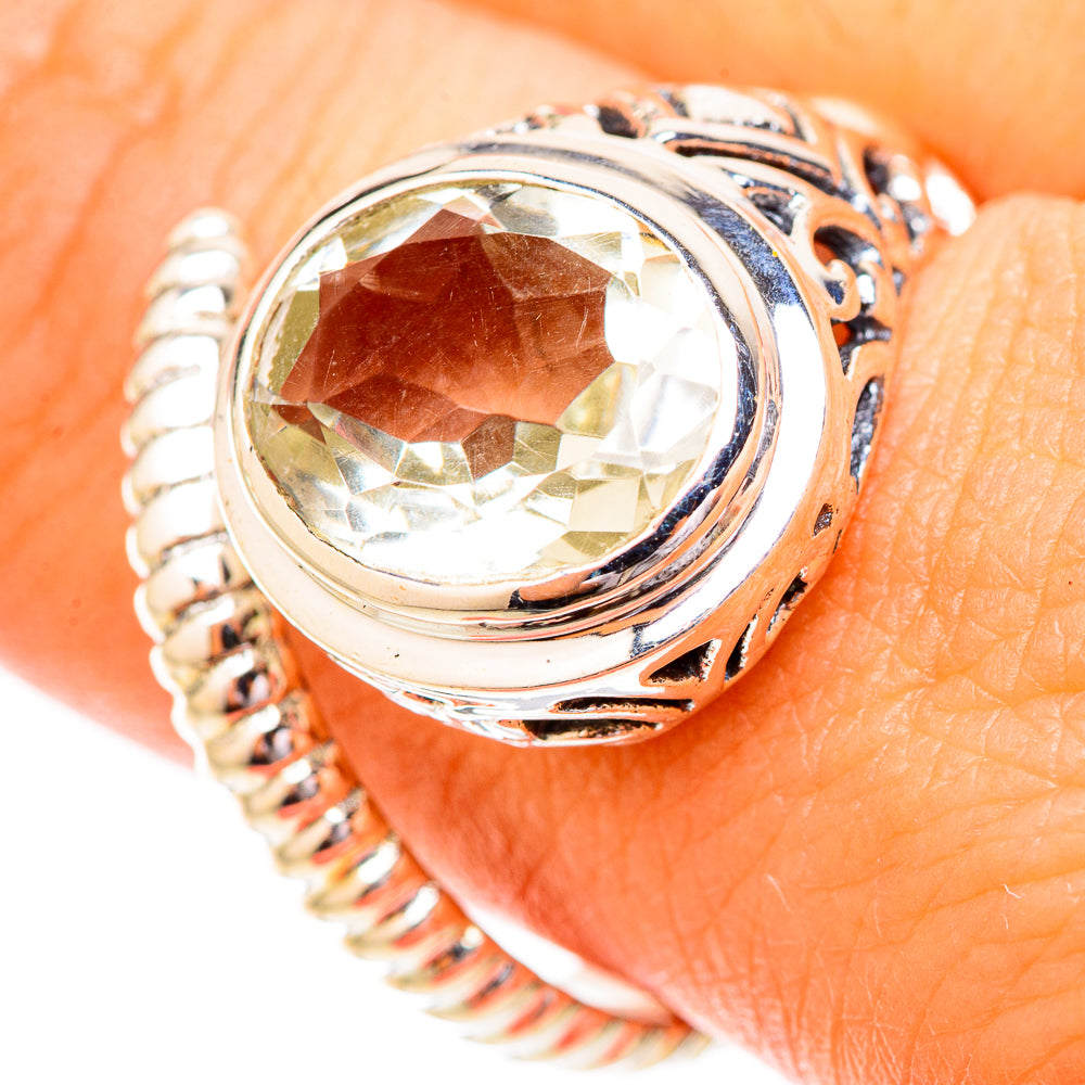 Green Amethyst Rings handcrafted by Anasilvercos - RING120607
