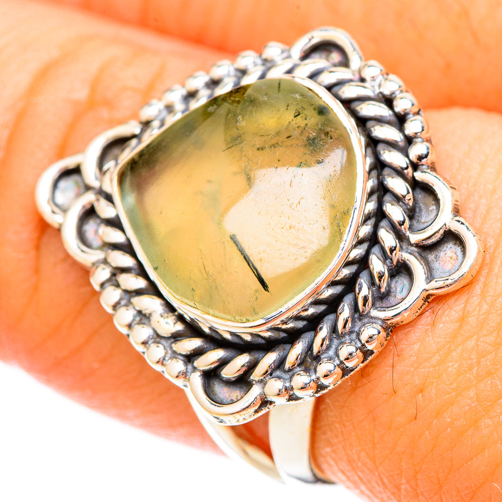 Prehnite Rings handcrafted by Anasilvercos - RING120608