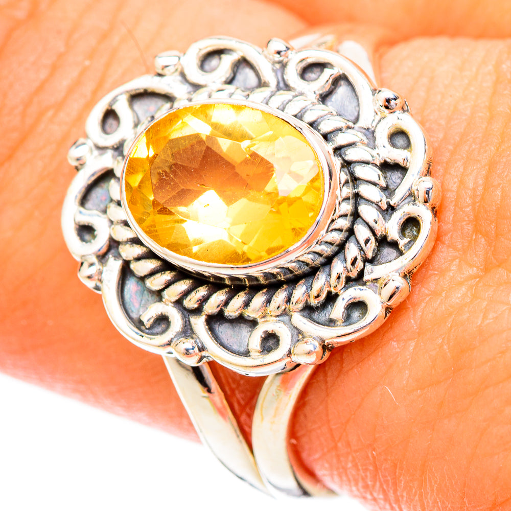 Citrine Rings handcrafted by Anasilvercos - RING120612