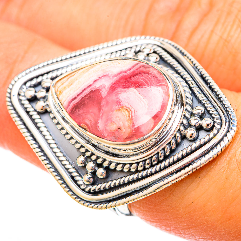 Rhodochrosite Rings handcrafted by Anasilvercos - RING120613