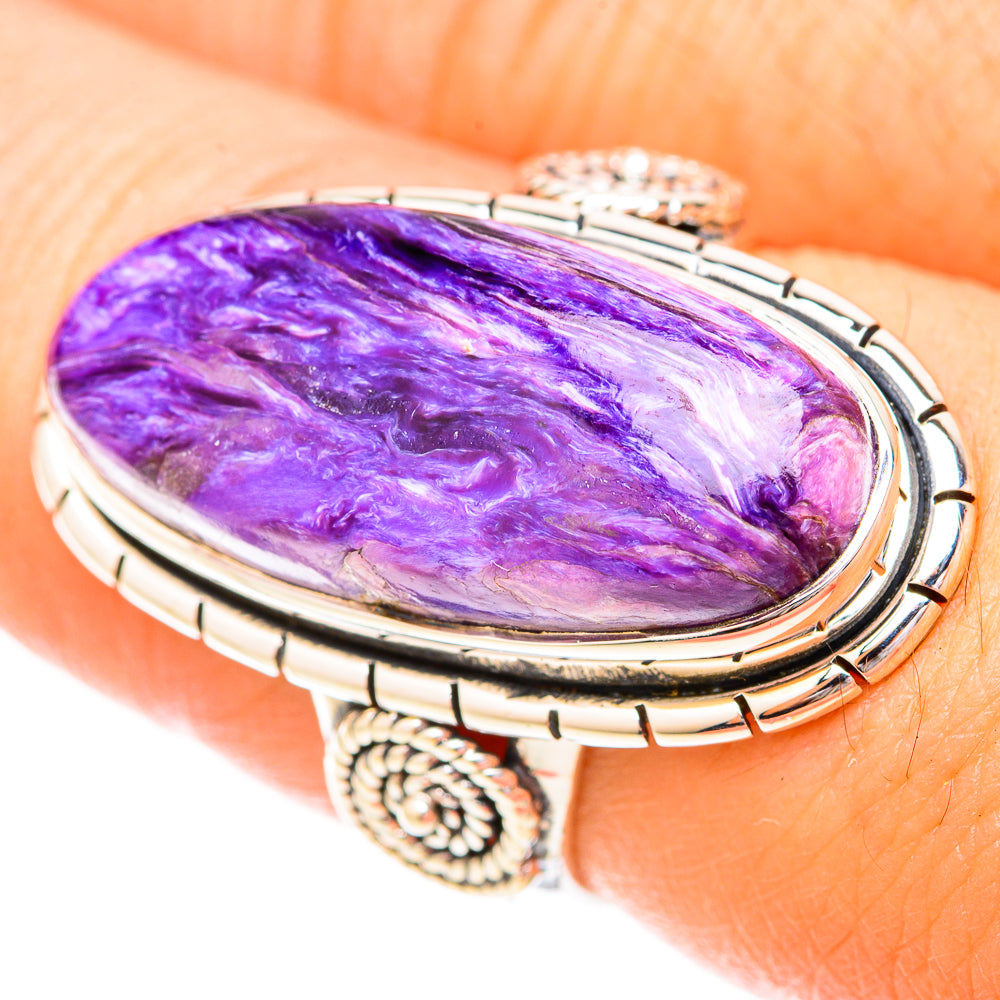 Charoite Rings handcrafted by Anasilvercos - RING120618
