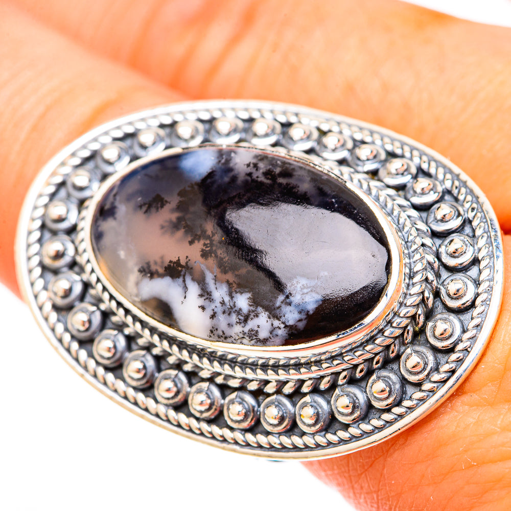 Dendritic Opal Rings handcrafted by Anasilvercos - RING120625